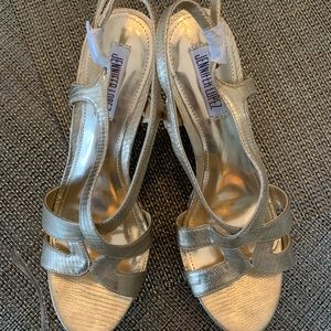 Jennifer Lopez Platinum Sandals NEW in Box